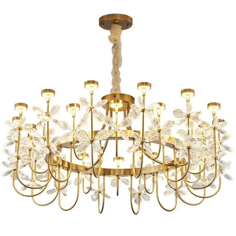Living Room Crystal Chandelier Nordic Postmodern Simple Light Luxury Restaurant Designer Personalized Bedroom Lighting
Living Room Crystal Chandelier Nordic Postmodern Simple Light Luxury Restaurant Designer Personalized Bedroom Lighting