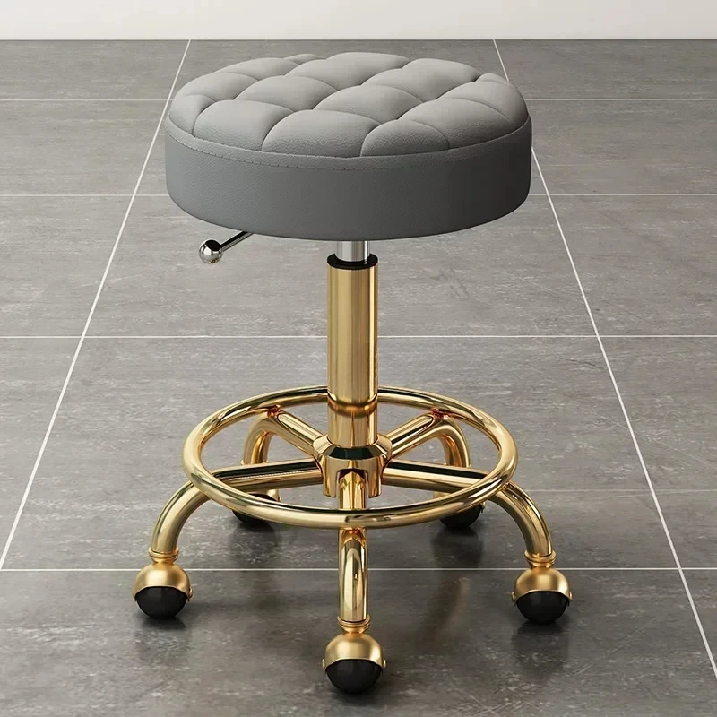 Barber Patio Hairdressing Chairs Gold Beauty Nail Chair Feeding Stool Minimalist Wheels Swivel Lifting Round Stools Furniture
Barber Patio Hairdressing Chairs Gold Beauty Nail Chair Feeding Stool Minimalist Wheels Swivel Lifting Round Stools Furniture