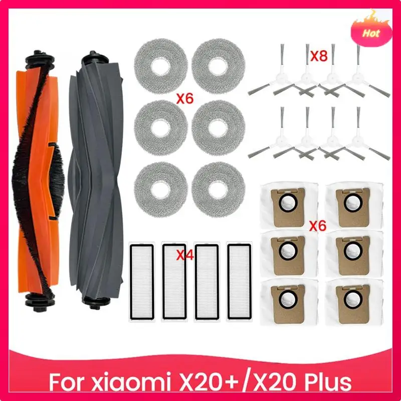 Для робота-пылесоса Xiaomi X20 + / X20 Plus, мешки для пыли, тканевые аксессуары для швабры, основная боковая щетка, фильтры Hepa, детали Vaucmm
Для робота-пылесоса Xiaomi X20 + / X20 Plus, мешки для пыли, тканевые аксессуары для швабры, основная боковая щетка, фильтры Hepa, детали Vaucmm