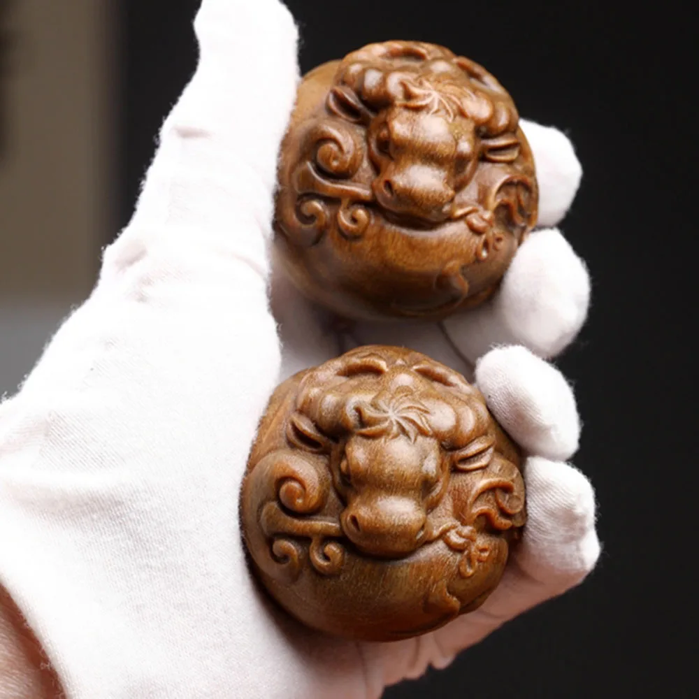JW117- 5 CM Pair of Buffalo OX Green Sandalwood Sculpture Zodiac Ball Figurine Decoration Craft Gift Miniatur Ornaments
JW117- 5 CM Pair of Buffalo OX Green Sandalwood Sculpture Zodiac Ball Figurine Decoration Craft Gift Miniatur Ornaments