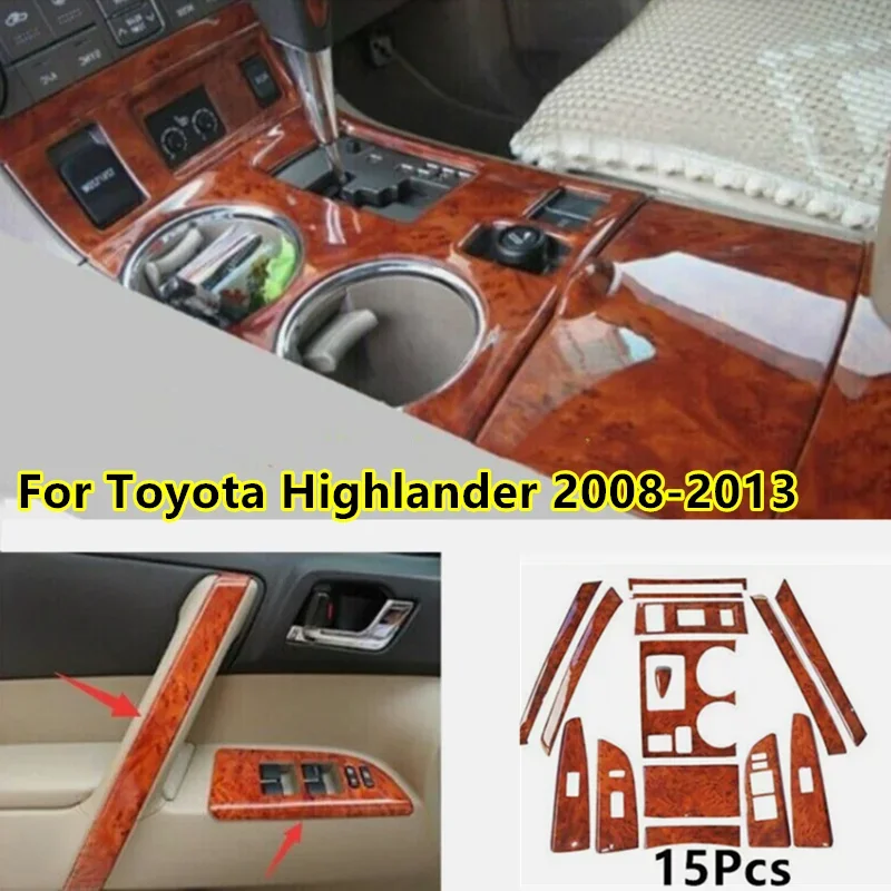 15Pcs/Set Left Hand Drive Yellow Wood Grain Console Shift Panel Trim Cover For Toyota Highlander 2008 2009 2010 2011 2012 2013
15Pcs/Set Left Hand Drive Yellow Wood Grain Console Shift Panel Trim Cover For Toyota Highlander 2008 2009 2010 2011 2012 2013