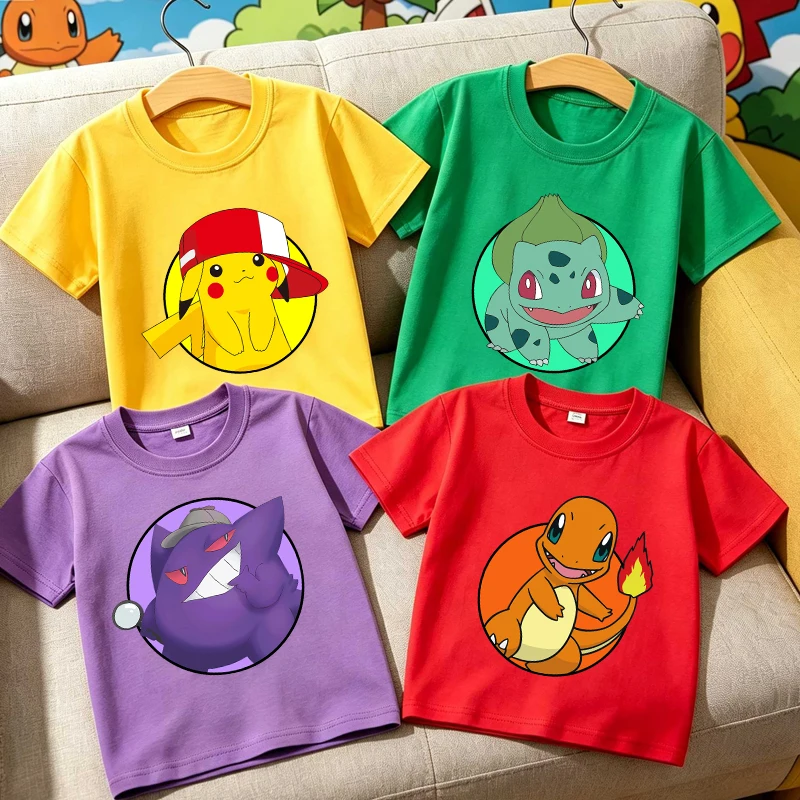 Pokemones Pikachu T Shirt Girl Boy Children Summer Clothes Baby Cotton Tee Shirts Kawaii Short Sleeve Kid Short Tops Anime Tees
Pokemones Pikachu T Shirt Girl Boy Children Summer Clothes Baby Cotton Tee Shirts Kawaii Short Sleeve Kid Short Tops Anime Tees