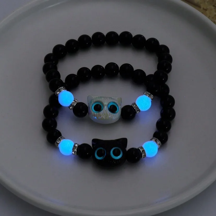 Night Glow Original Cheese Cute Little Cat Beaded Bracelet Shell Star Black and White Bracelet Couple Bracelet Gift Set
Night Glow Original Cheese Cute Little Cat Beaded Bracelet Shell Star Black and White Bracelet Couple Bracelet Gift Set
