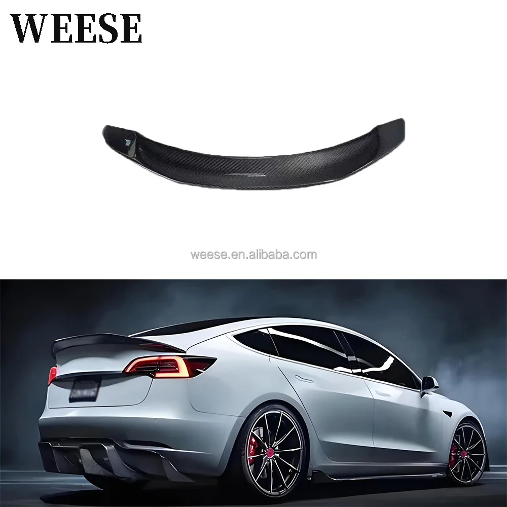 WEESE New Design V Style Dry Carbon Fiber Rear Spoiler for Teslal Model 3 Car Rear Wing Support ODM/OEM
WEESE New Design V Style Dry Carbon Fiber Rear Spoiler for Teslal Model 3 Car Rear Wing Support ODM/OEM