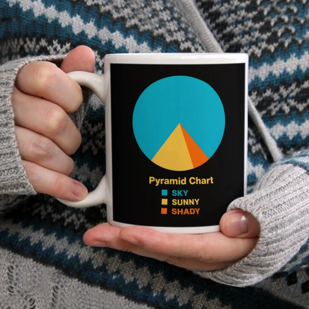 Pyramid Pie Chart Sky Sunny Shady Optical Illusion TeeCoffee Mug Tea Cup 11oz Coffee Cup Funny Birthday Ceramic Personalized Cup
Pyramid Pie Chart Sky Sunny Shady Optical Illusion TeeCoffee Mug Tea Cup 11oz Coffee Cup Funny Birthday Ceramic Personalized Cup