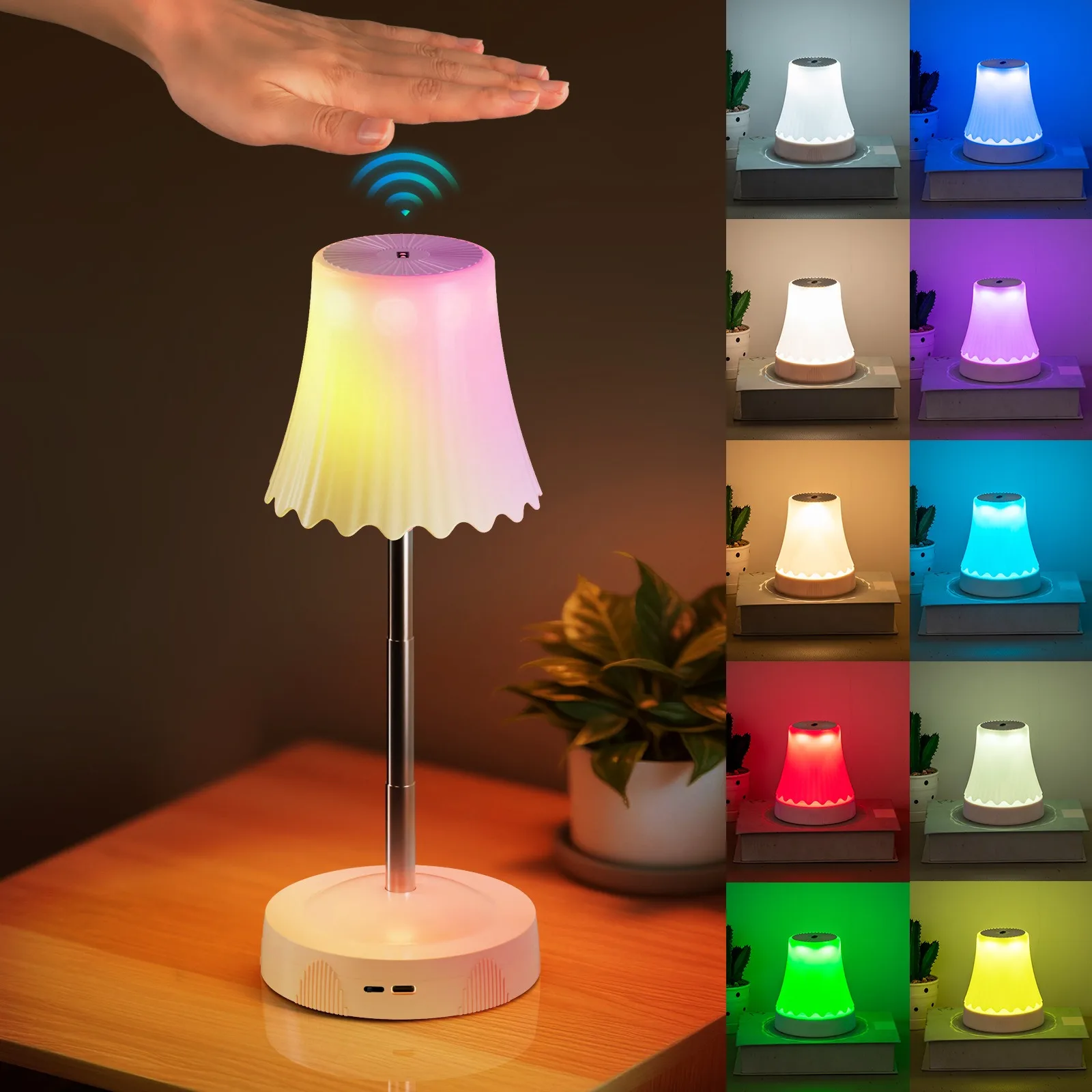Растягивающаяся RGB LED ночная лампа с датчиком жестов, креативный ночник для общежития, прикроватная лампа с USB-зарядкой, 2600 мАч
Растягивающаяся RGB LED ночная лампа с датчиком жестов, креативный ночник для общежития, прикроватная лампа с USB-зарядкой, 2600 мАч