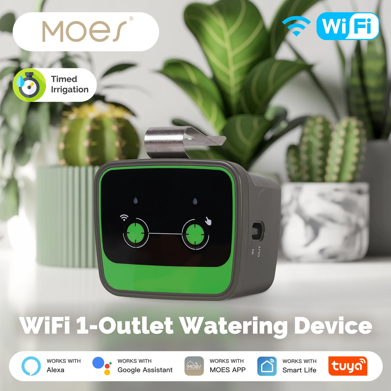 MOES WiFi Irrigation Timer, Smart Watering Device, Tuya APP Remote, Works with Alexa/Google Home, Auto Cycle & Soak
MOES WiFi Irrigation Timer, Smart Watering Device, Tuya APP Remote, Works with Alexa/Google Home, Auto Cycle & Soak