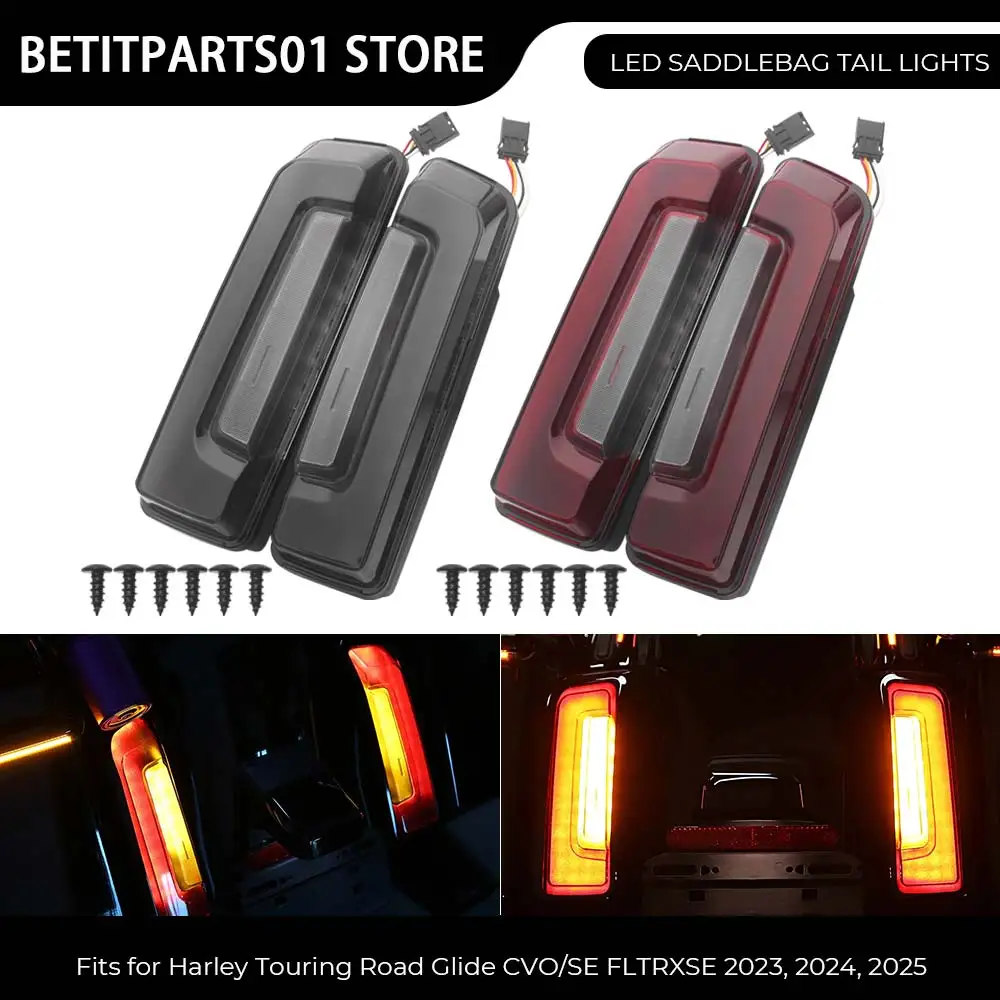 1Pair Rear LED Saddlebag Tail Lights Black ABS Plastic Motorcycle Part Fits For Harley Touring Street Glide CVO ST FLHXSTSE 2026
1Pair Rear LED Saddlebag Tail Lights Black ABS Plastic Motorcycle Part Fits For Harley Touring Street Glide CVO ST FLHXSTSE 2026