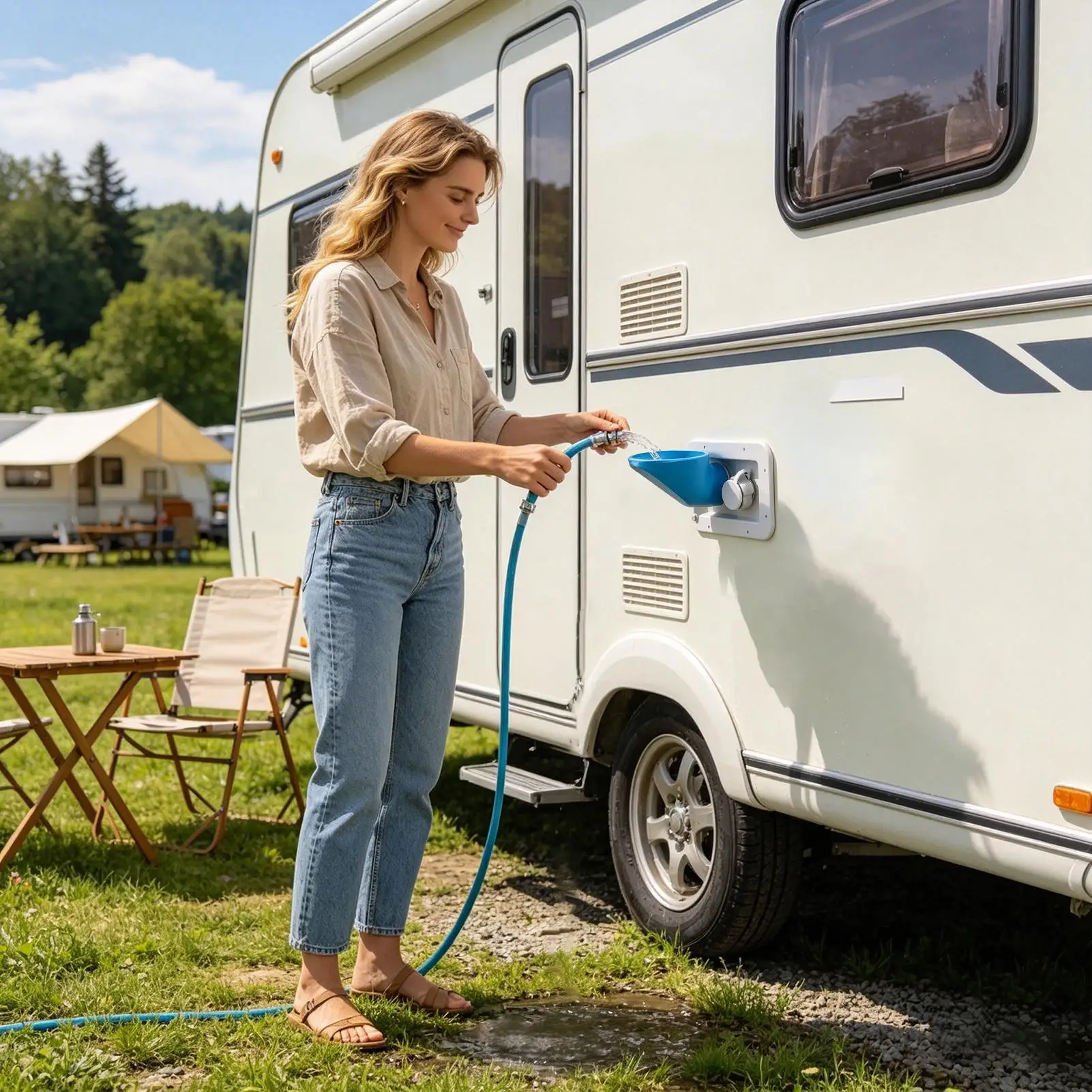 Water Filler Funnel for Camper Campervans Anti overflow design Cone-shaped mouth Portable Accessories for RV Caravan Vehicle
Water Filler Funnel for Camper Campervans Anti overflow design Cone-shaped mouth Portable Accessories for RV Caravan Vehicle