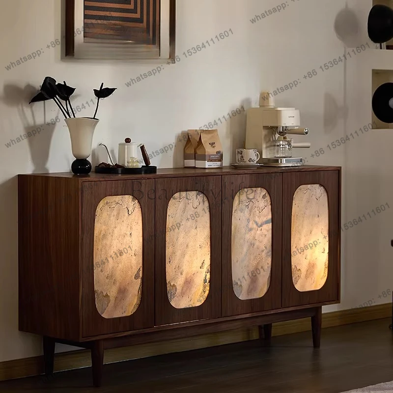 medieval style dining side cabinet, black walnut tea cabinet, retro integrated living room against the wall
medieval style dining side cabinet, black walnut tea cabinet, retro integrated living room against the wall