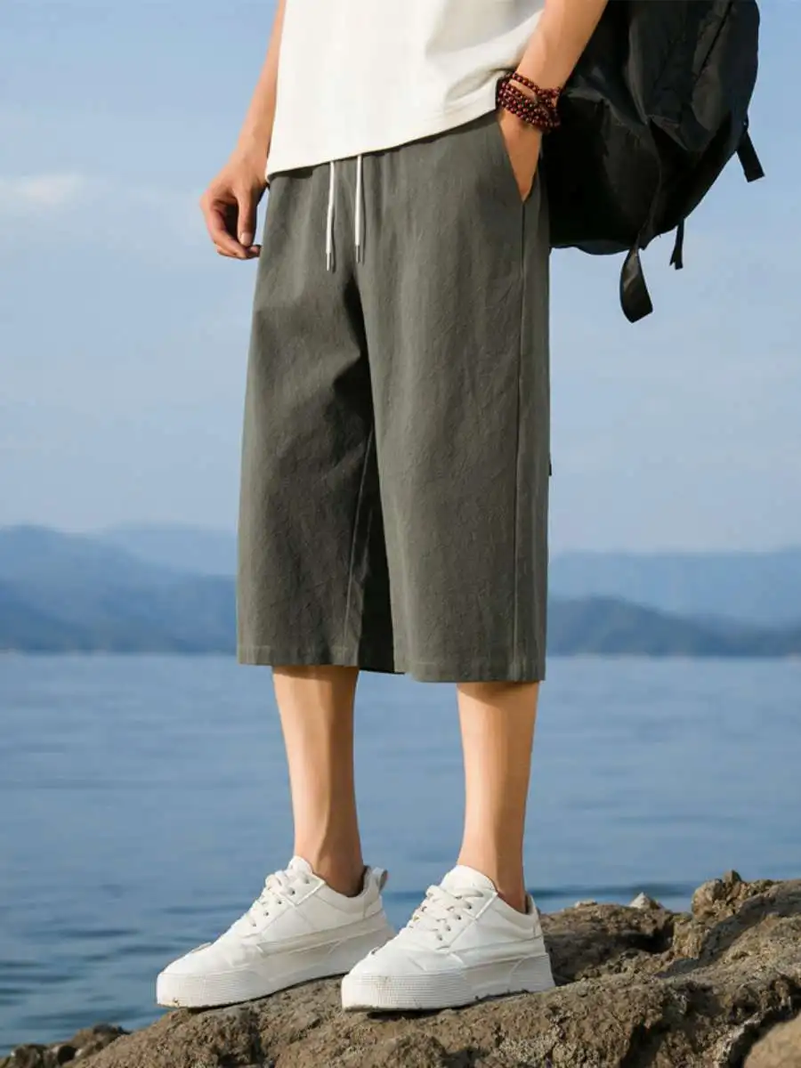 New Chinese Sle Linen Pants Men's Summer orts Cotton Linen Casual Pants Seven-Five Lengthened Trousers Mid-Length orts
New Chinese Sle Linen Pants Men's Summer orts Cotton Linen Casual Pants Seven-Five Lengthened Trousers Mid-Length orts