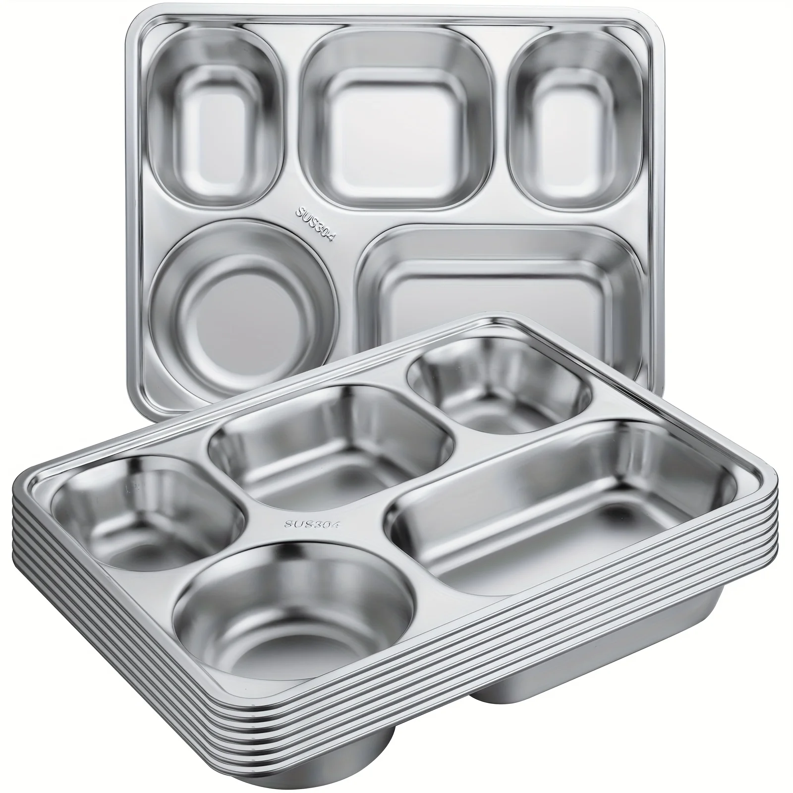 8pcs Stainless Steel Divided Dinner Tray Rectangular 5 Sections Dinner Plates Metal Portion Control Plate Divided Plates Campers Compartment Plates Serving Plate Dividers
8pcs Stainless Steel Divided Dinner Tray Rectangular 5 Sections Dinner Plates Metal Portion Control Plate Divided Plates Campers Compartment Plates Serving Plate Dividers
