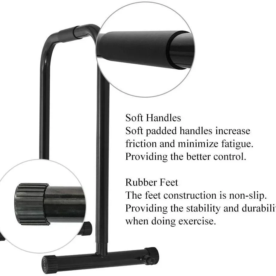 Indoor Outdoor Adjustable Steel Double Bar Push Up Dip Training Frame
Indoor Outdoor Adjustable Steel Double Bar Push Up Dip Training Frame
