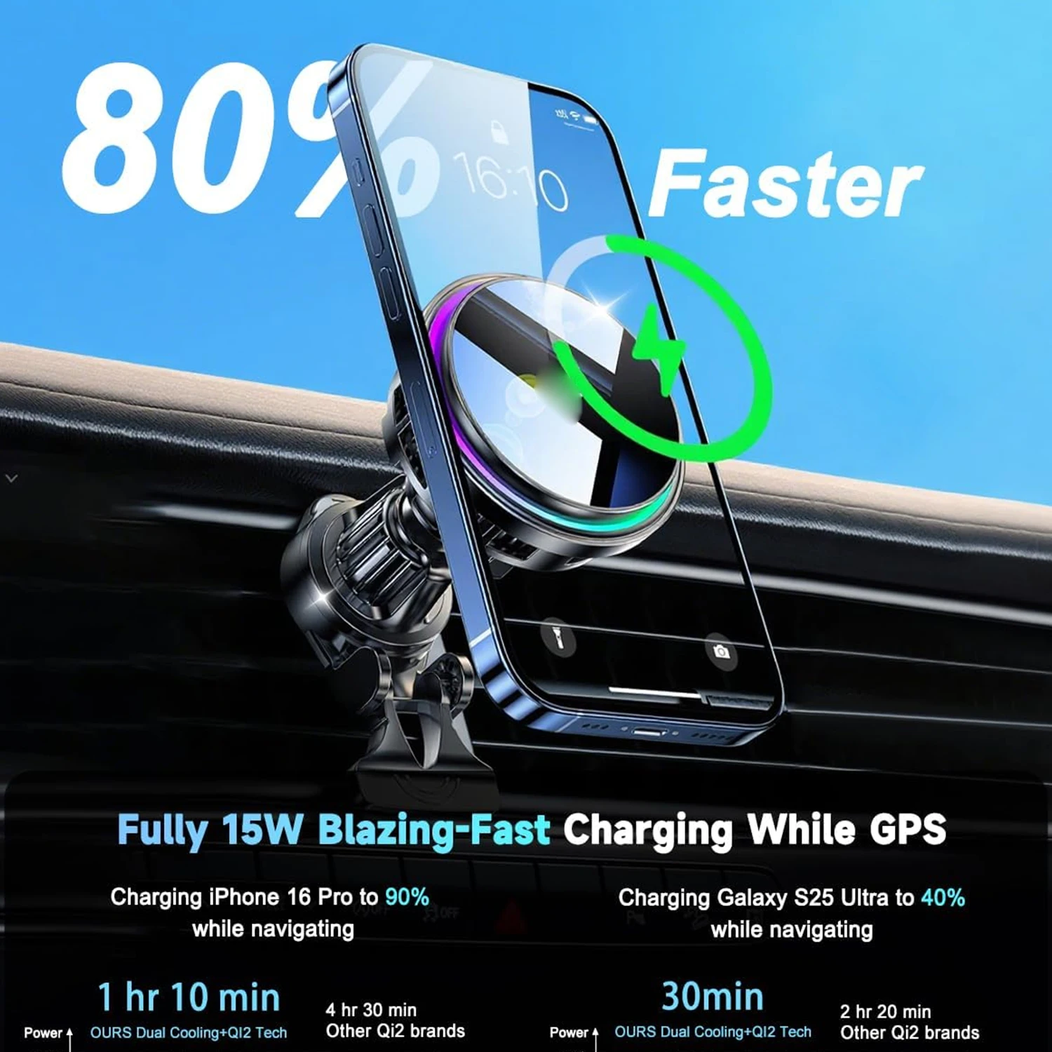 Беспроводное магнитное автомобильное зарядное устройство UYUXIO с охлаждением TEC, быстрая зарядка 15 Вт, автомобильный держатель для телефона для iPhone 17, 16, 15
Беспроводное магнитное автомобильное зарядное устройство UYUXIO с охлаждением TEC, быстрая зарядка 15 Вт, автомобильный держатель для телефона для iPhone 17, 16, 15