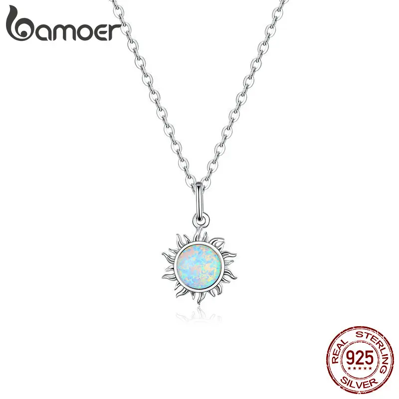 Bamoer 925 Sterling Silver White Opal Sun Pendant Necklace Apollo Chain Necklaces for Women Birthday Gift Jewelry
Bamoer 925 Sterling Silver White Opal Sun Pendant Necklace Apollo Chain Necklaces for Women Birthday Gift Jewelry