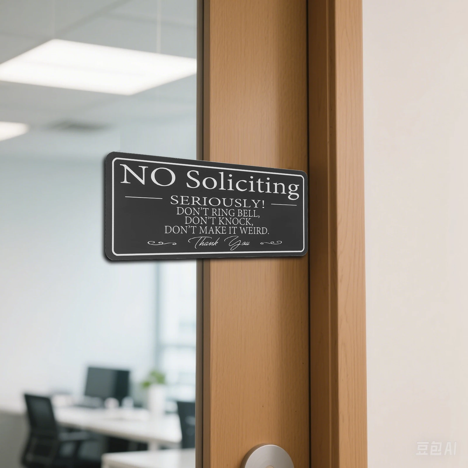 Self-Adhesive No Soliciting Door Sign Acrylic Weatherproof Door Sign Minimalist Waterproof Entryway English Plate For Offices
Self-Adhesive No Soliciting Door Sign Acrylic Weatherproof Door Sign Minimalist Waterproof Entryway English Plate For Offices