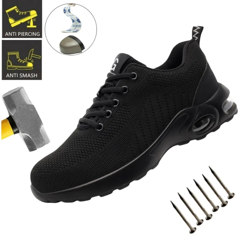 Safety Shoes, Men's Air Cushioned Shoes, Work Sports Shoes, Steel Toe, Breathable, Puncture Resistant, Non Slip Men's Boots
Safety Shoes, Men's Air Cushioned Shoes, Work Sports Shoes, Steel Toe, Breathable, Puncture Resistant, Non Slip Men's Boots