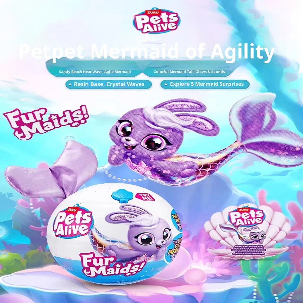 Zuru Pets Alive Fur Maids Glowing Sound Bunny Mermaid: Сюрприз-капсула с подсветкой и звуком, коллекционный подарок для любителей игрушек
Zuru Pets Alive Fur Maids Glowing Sound Bunny Mermaid: Сюрприз-капсула с подсветкой и звуком, коллекционный подарок для любителей игрушек