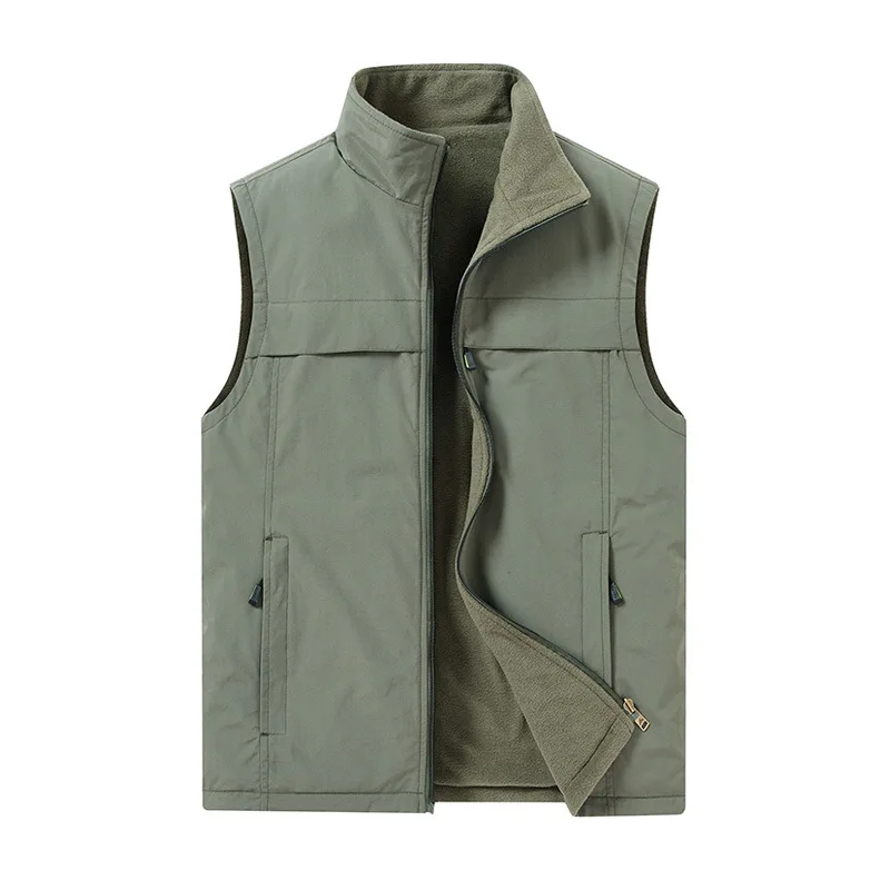 Reversible Clothes Autumn Winter Fleece Vest Jacket Coat Multi Pockets Outdoor Fishing Waistcoat Warm Thick Outer Tops Plus Size
Reversible Clothes Autumn Winter Fleece Vest Jacket Coat Multi Pockets Outdoor Fishing Waistcoat Warm Thick Outer Tops Plus Size