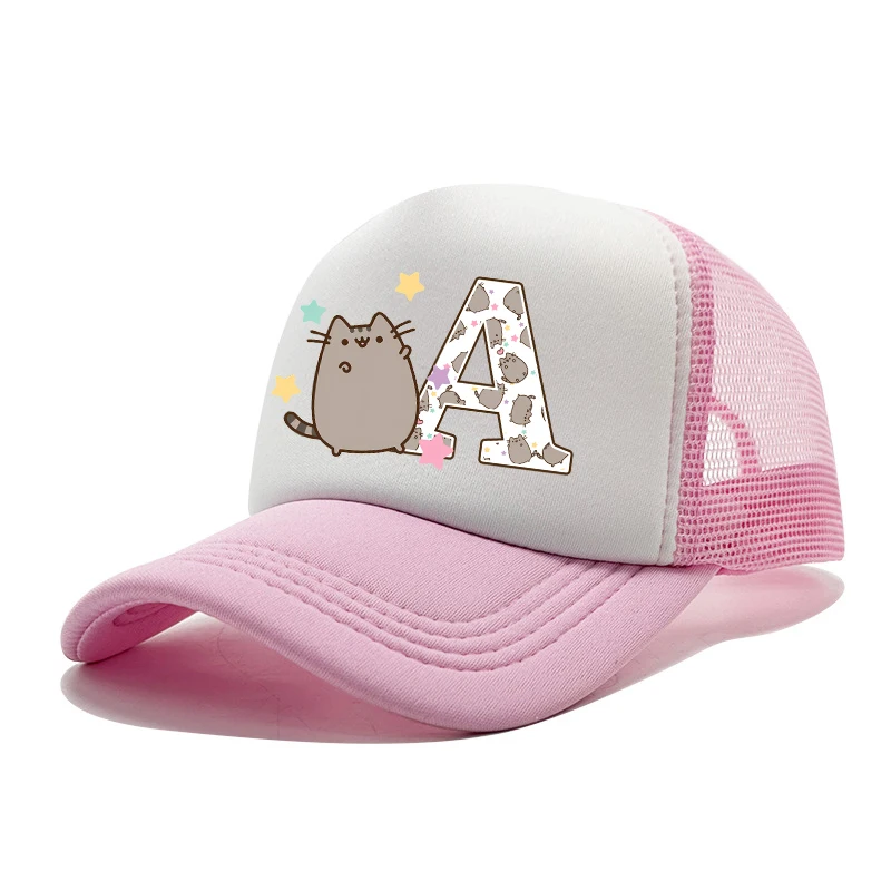 Pusheen Cat Girls Baseball Caps Letters A-Z Breathable Mesh Cartoon Anime Boys Cute Sunbonnet Headgear Gifts New Kids Summer Hat
Pusheen Cat Girls Baseball Caps Letters A-Z Breathable Mesh Cartoon Anime Boys Cute Sunbonnet Headgear Gifts New Kids Summer Hat