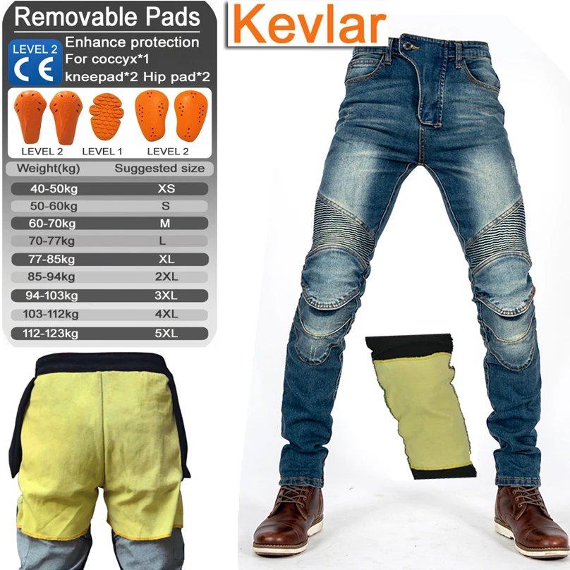 Kevlar Motorcycle Pants Slim Fit Anti Slip Denim Jeans All Season Racing Riding for Men Women
Kevlar Motorcycle Pants Slim Fit Anti Slip Denim Jeans All Season Racing Riding for Men Women
