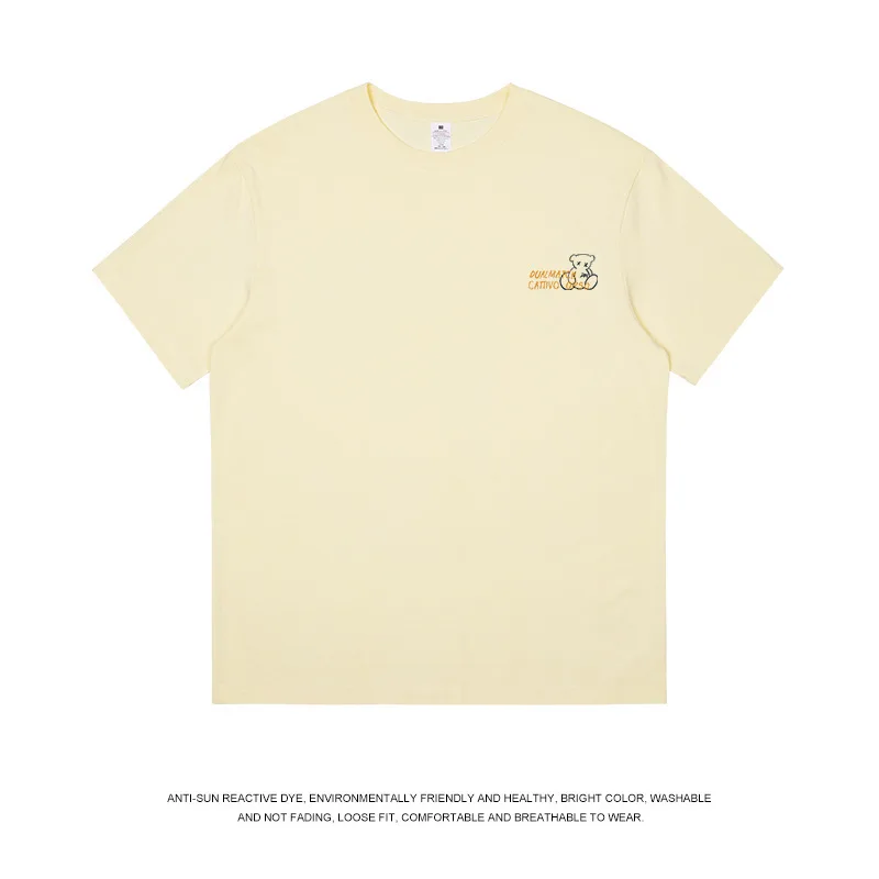 Summer fashion men's and women's short sleeved classic cartoon cute teddy bear pattern printed sports and leisure T-shirt
Summer fashion men's and women's short sleeved classic cartoon cute teddy bear pattern printed sports and leisure T-shirt