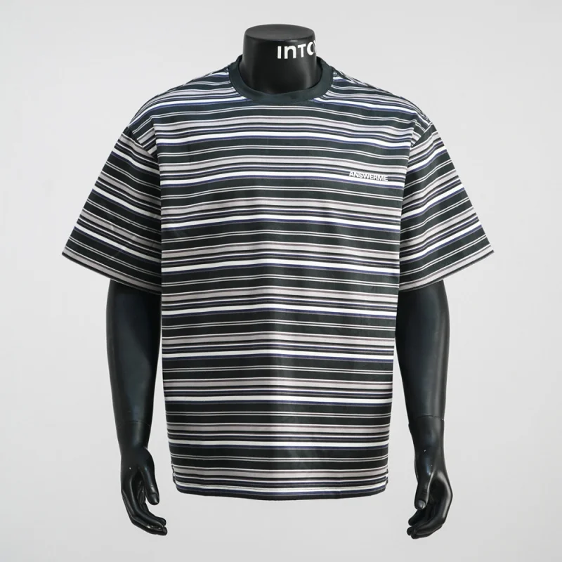 Suede contrasting striped short sleeved T-shirt for men's fashion trend round neck loose casual artistic ins versatile top
Suede contrasting striped short sleeved T-shirt for men's fashion trend round neck loose casual artistic ins versatile top