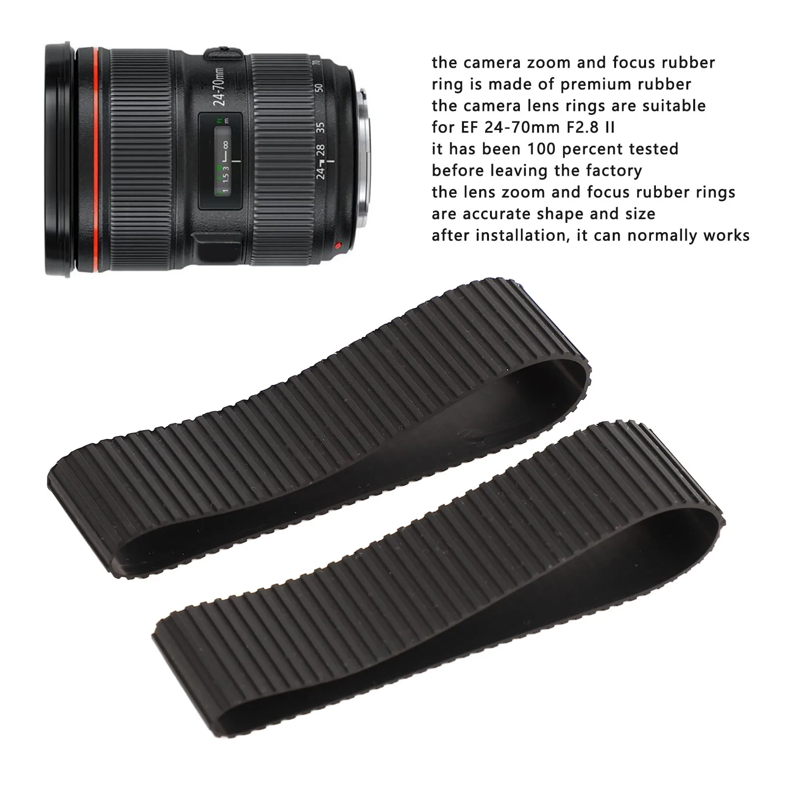 Camera Zoom and Focus Rubber Tested Accurate Shape Lens Focus Rubber Lightweight for Repairing
Camera Zoom and Focus Rubber Tested Accurate Shape Lens Focus Rubber Lightweight for Repairing