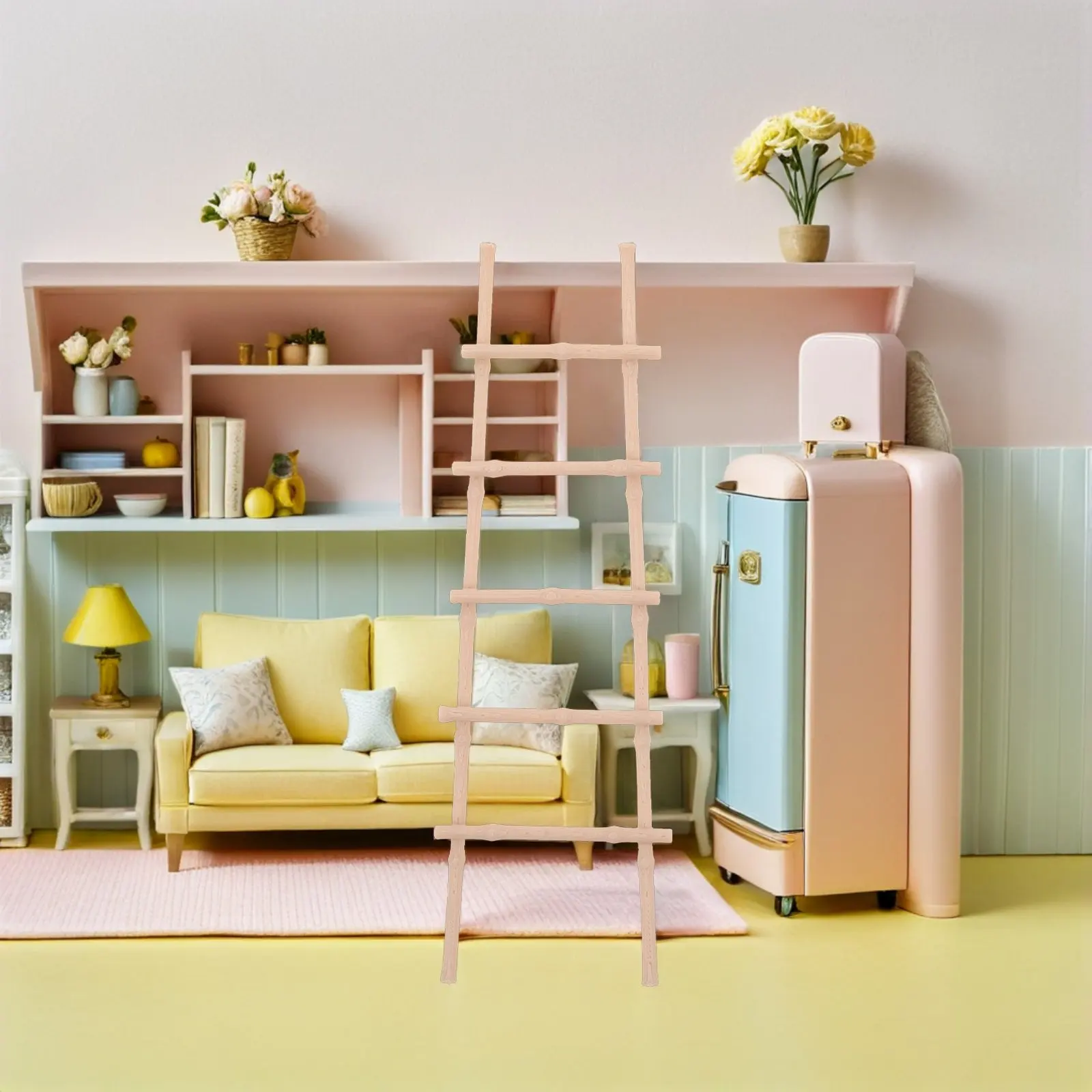 4Pcs Mini Ladder Realistic Straight Miniature Step Ladder for Dollhouse Staircase Fairy Garden DIY Landscape Decor Miniature
4Pcs Mini Ladder Realistic Straight Miniature Step Ladder for Dollhouse Staircase Fairy Garden DIY Landscape Decor Miniature