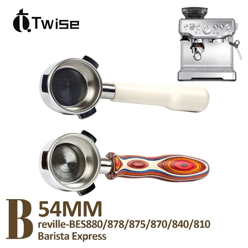 54mm Coffee Bottomless Portafilter for Breville Sage 870/875/876/878/880 Stainless Steel Naked Portafilter Coffee Accessories
54mm Coffee Bottomless Portafilter for Breville Sage 870/875/876/878/880 Stainless Steel Naked Portafilter Coffee Accessories