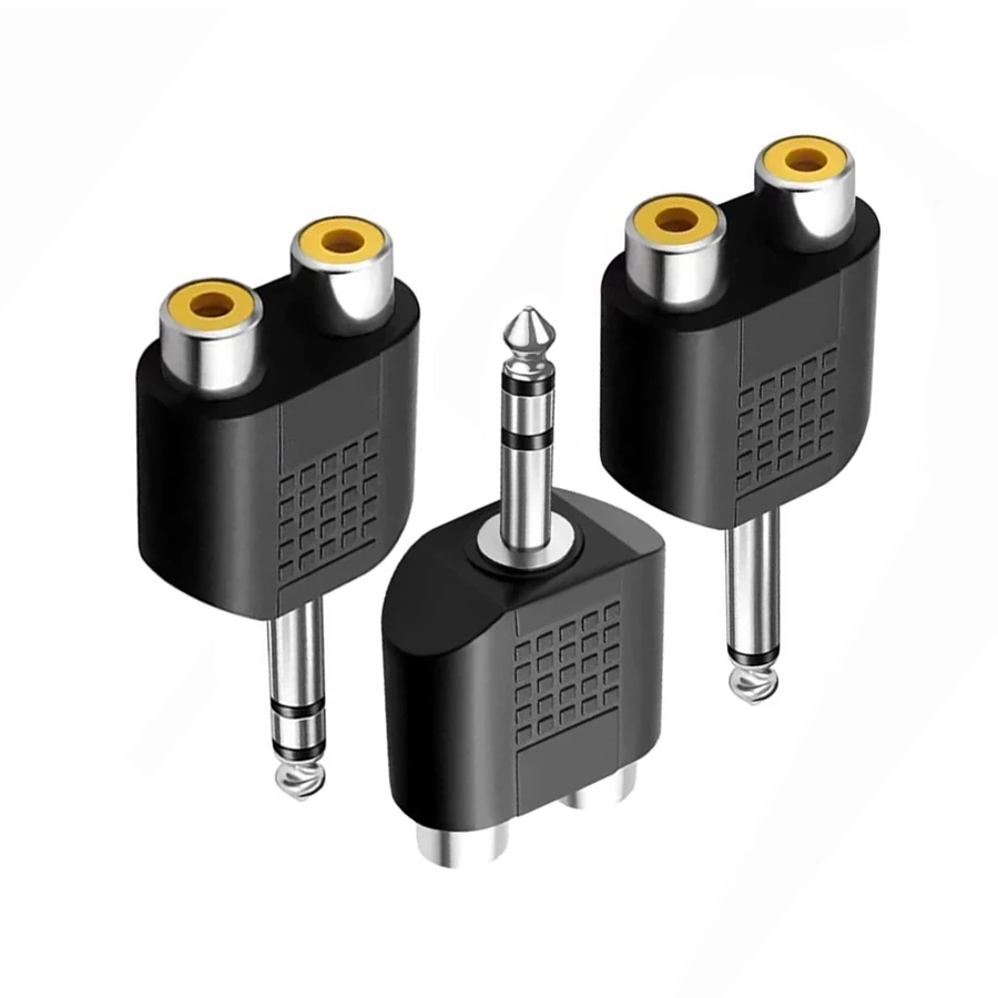 2PCS 1/4 TRS Stereo or TS Mono 6.5mm Jack to Dual RCA Female Y Splitter Audio Adapter for Guitar Mixer Amplifier Speaker
2PCS 1/4 TRS Stereo or TS Mono 6.5mm Jack to Dual RCA Female Y Splitter Audio Adapter for Guitar Mixer Amplifier Speaker