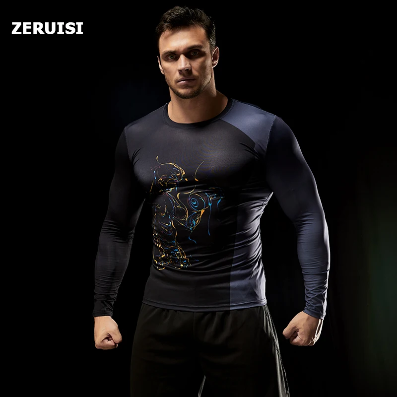 Men Print Compression Tight Tops Long Sleeve Tees Designed For Running Gym High Intensity Training
Men Print Compression Tight Tops Long Sleeve Tees Designed For Running Gym High Intensity Training