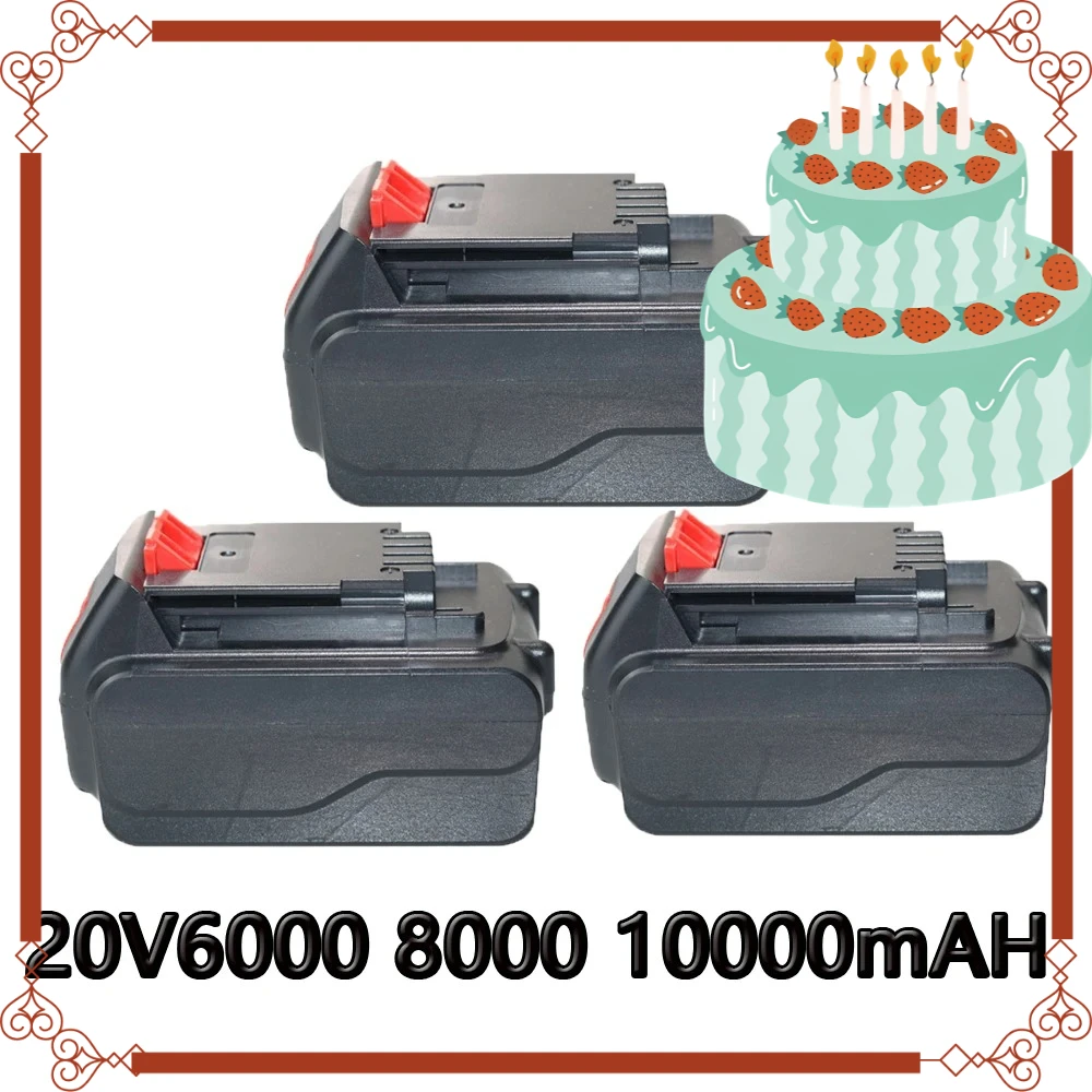 20V Li-ion Rechargeable Battery Replacement High Capacity 6000mAh/8000mAh/10000mAh for Black&Decker LB20 LBX20 LBXR20 Power Tool
20V Li-ion Rechargeable Battery Replacement High Capacity 6000mAh/8000mAh/10000mAh for Black&Decker LB20 LBX20 LBXR20 Power Tool