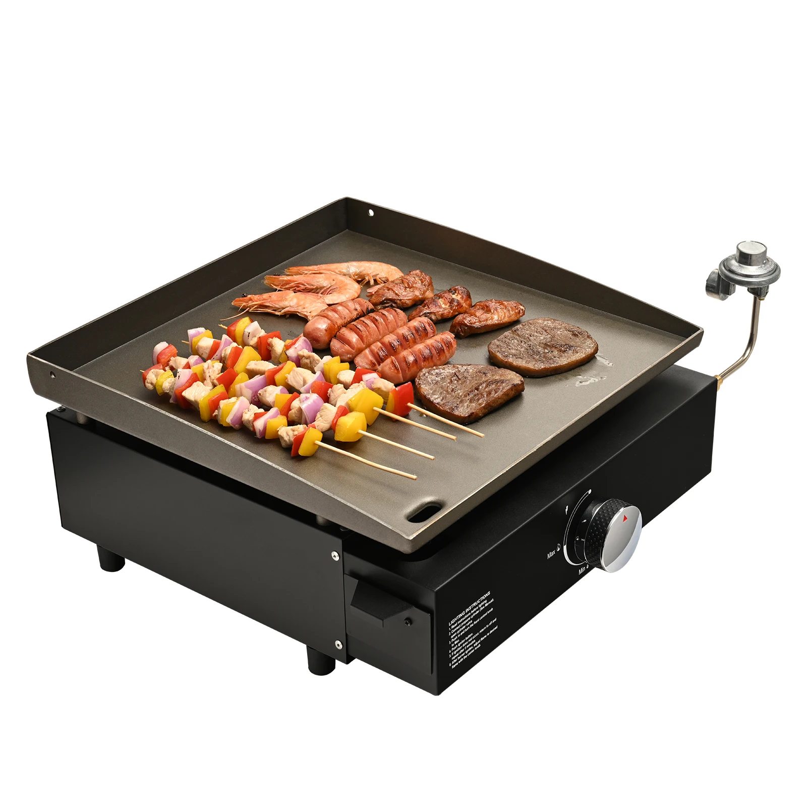 Portable 17-Inch Propane Gas Griddle with Single Burner, Oil Drain Hole, and Collection Tray, 13000 BTU Flat Top Grill for Outdo
Portable 17-Inch Propane Gas Griddle with Single Burner, Oil Drain Hole, and Collection Tray, 13000 BTU Flat Top Grill for Outdo