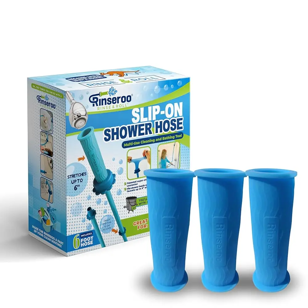 AllexpreskBundle | Slip-On, No-Install Shower Hose (6 Foot) and Replacement Hose Connectors (3 pack) for Shower Cleaning, Babies
AllexpreskBundle | Slip-On, No-Install Shower Hose (6 Foot) and Replacement Hose Connectors (3 pack) for Shower Cleaning, Babies