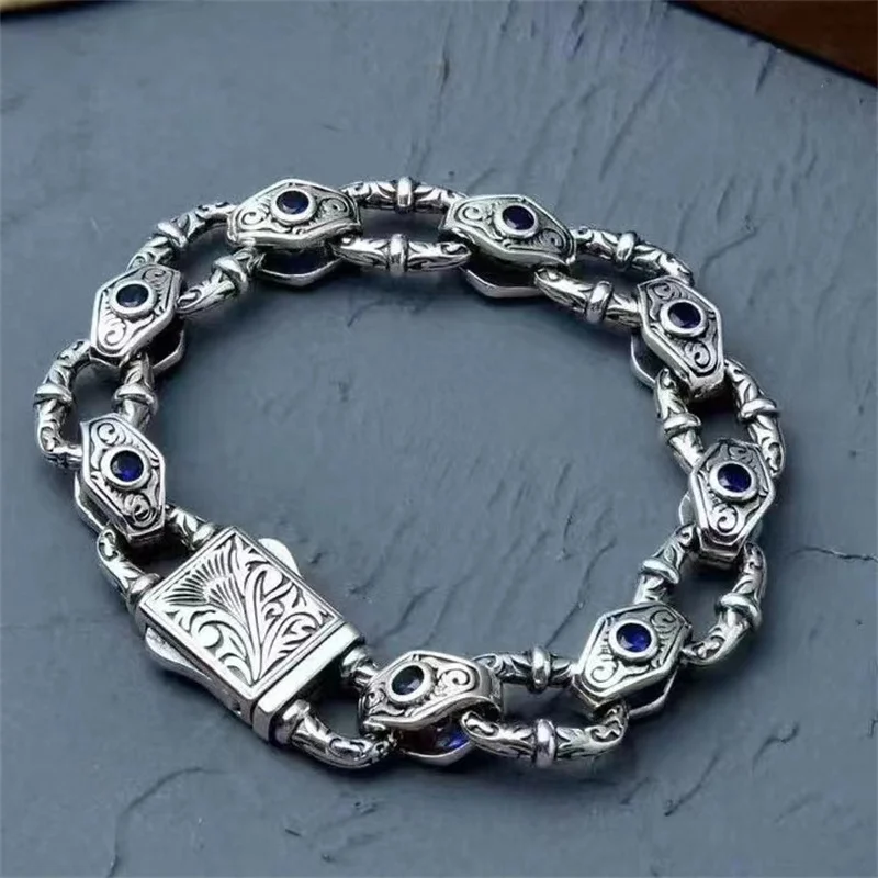 Ladies Fashion Simple Thai Silver S925 Silver Bracelet Men's Retro Domineering Couple Popular Bracelet Jewelry Luxury Party Gift
Ladies Fashion Simple Thai Silver S925 Silver Bracelet Men's Retro Domineering Couple Popular Bracelet Jewelry Luxury Party Gift