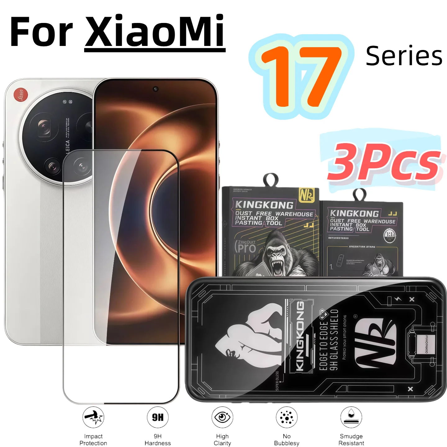3PCS Set Black Chimpanzee HD Tempered Glass Screen Protector Anti-Explosion for Xiao Mi 17Ultra/17ProMax Full Cover Protection
3PCS Set Black Chimpanzee HD Tempered Glass Screen Protector Anti-Explosion for Xiao Mi 17Ultra/17ProMax Full Cover Protection
