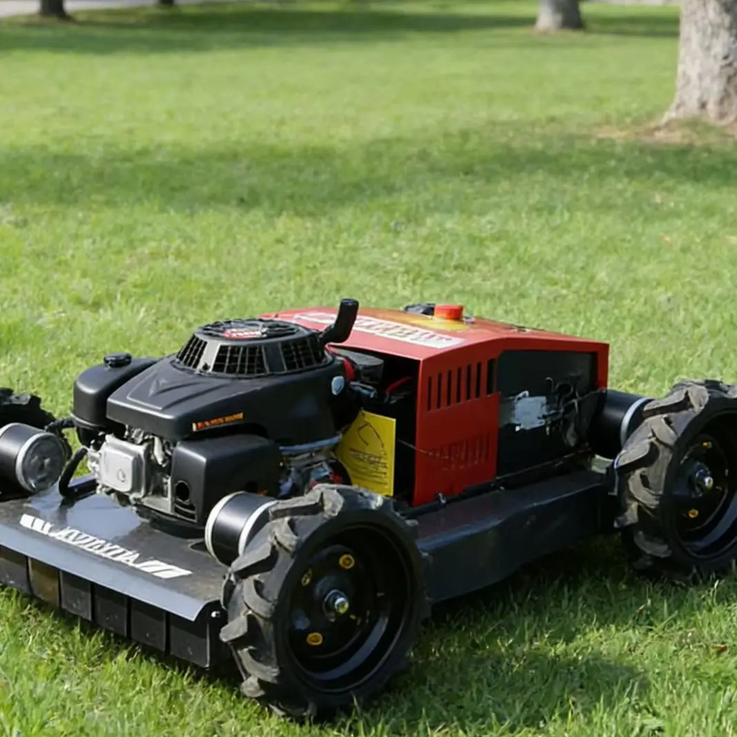 Customized Remote Control Lawn Mower for Orchards Flexible Navigation between Fruit Trees Efficient Weeding without Plant Damage
Customized Remote Control Lawn Mower for Orchards Flexible Navigation between Fruit Trees Efficient Weeding without Plant Damage