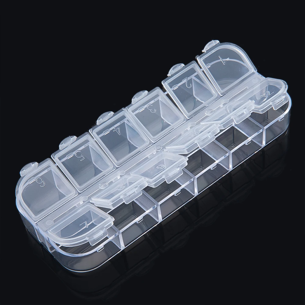 1PC 12Grids Plastic Storage Containers Box 13X5CM Portable Medicine Pills Storage Organizer Jewelry Packaging for Earrings Rings
1PC 12Grids Plastic Storage Containers Box 13X5CM Portable Medicine Pills Storage Organizer Jewelry Packaging for Earrings Rings