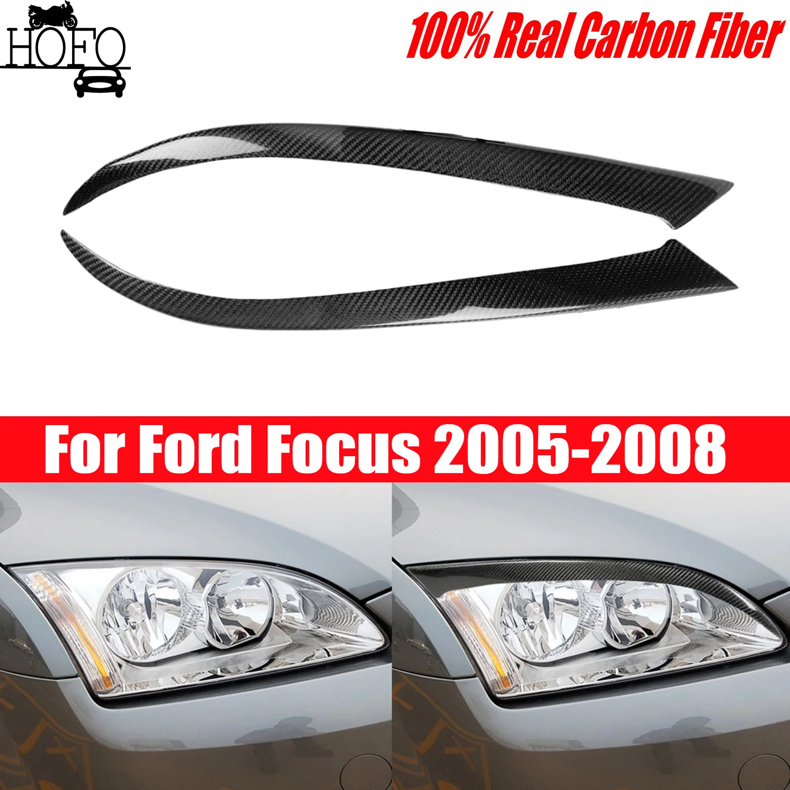 For Ford Focus 2005-2008 2006 2007 Car Front Headlight Eyelid Headlamp Eyebrow Strip Trim
For Ford Focus 2005-2008 2006 2007 Car Front Headlight Eyelid Headlamp Eyebrow Strip Trim