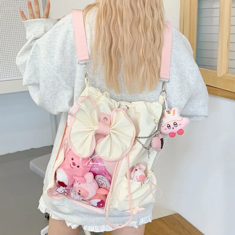 Bags for Women Large Capacity Cute Drawstring Backpack Y2K Campus JK School Bag High-value Dolls Bag Girl Daily Ulzzang Ita Bag
Bags for Women Large Capacity Cute Drawstring Backpack Y2K Campus JK School Bag High-value Dolls Bag Girl Daily Ulzzang Ita Bag
