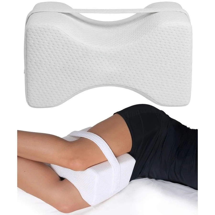 Memory Foam Knee Pillow for Side Sleepers Sciatica Pain Relief Pillow, Removable Strap Support Leg Pillows for Sleeping Alignmen
Memory Foam Knee Pillow for Side Sleepers Sciatica Pain Relief Pillow, Removable Strap Support Leg Pillows for Sleeping Alignmen