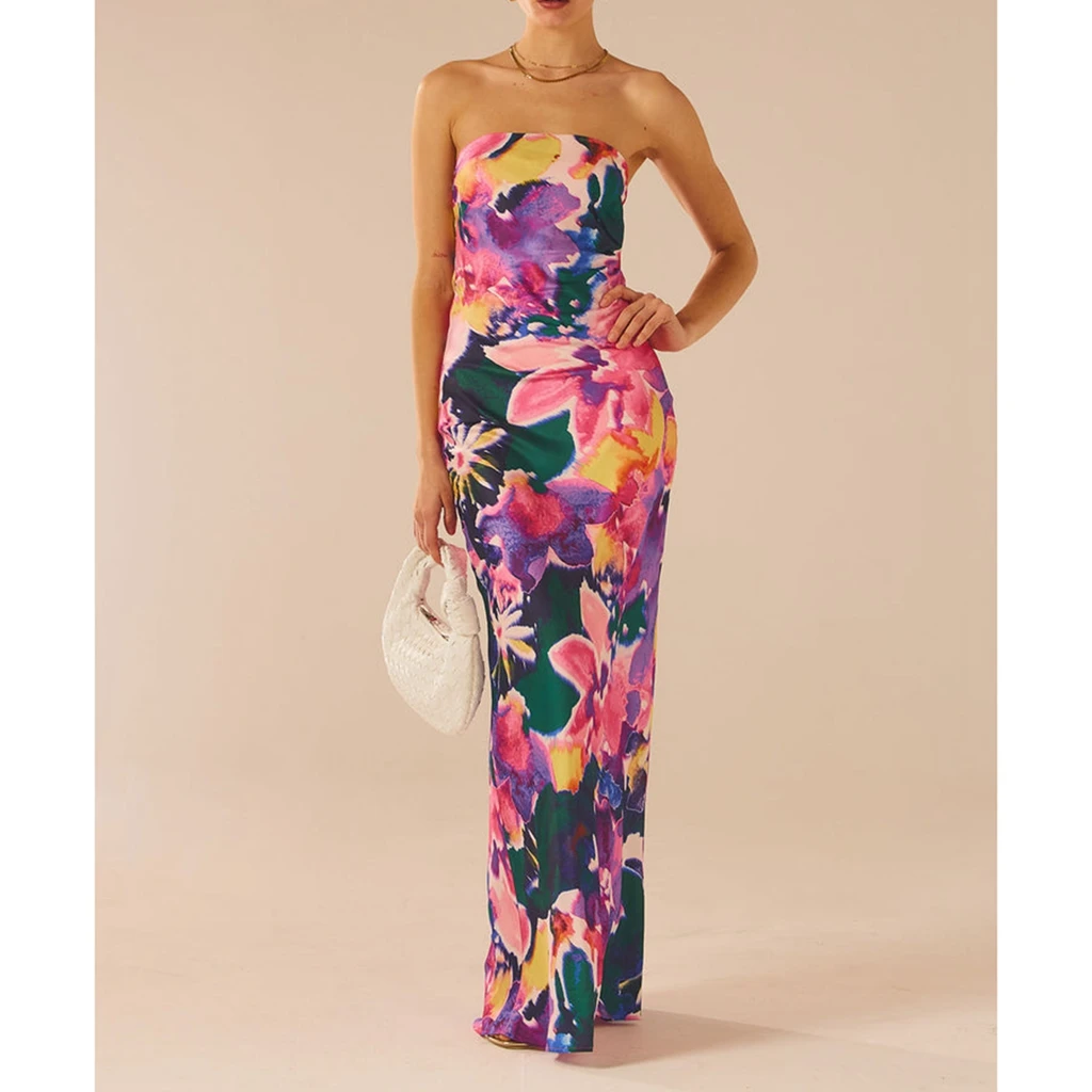 Combhasaki Womens Summer Y2K Strapless Sundess Aesthetic Floral Print Straps Tie up Backless Mermaid Long Dress Party Streetwear
Combhasaki Womens Summer Y2K Strapless Sundess Aesthetic Floral Print Straps Tie up Backless Mermaid Long Dress Party Streetwear