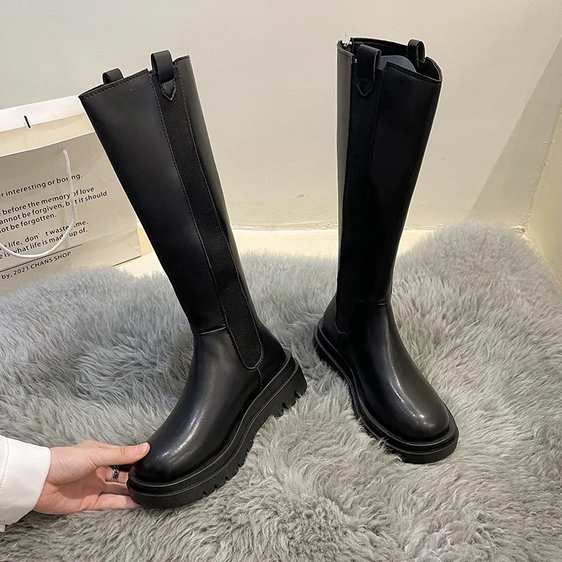 Fall Winter New Style Versatile Knight Boots Women's Thick Bottom Long Boots High Tube Long Boots Thin Boots Fleece Lined
Fall Winter New Style Versatile Knight Boots Women's Thick Bottom Long Boots High Tube Long Boots Thin Boots Fleece Lined