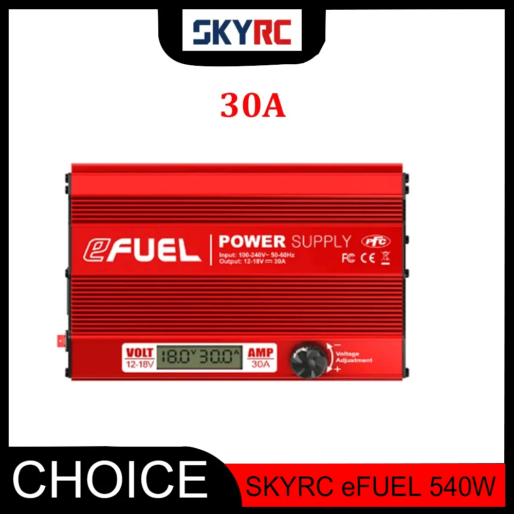 SKYRC eFUEL 540W 30A Power Supply – 100-240V AC to 12-18V DC Adapter for RC Helicopters & Battery Chargers
SKYRC eFUEL 540W 30A Power Supply – 100-240V AC to 12-18V DC Adapter for RC Helicopters & Battery Chargers