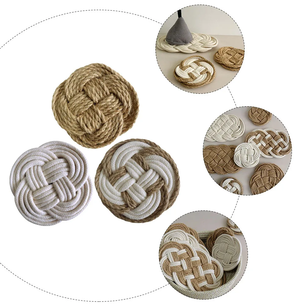 3Pcs Hand Woven Placemat Heat Resistant Tableware Mats Ideal for Coffee Cup Mug Glass Vase Decoration Household Coasters Set
3Pcs Hand Woven Placemat Heat Resistant Tableware Mats Ideal for Coffee Cup Mug Glass Vase Decoration Household Coasters Set
