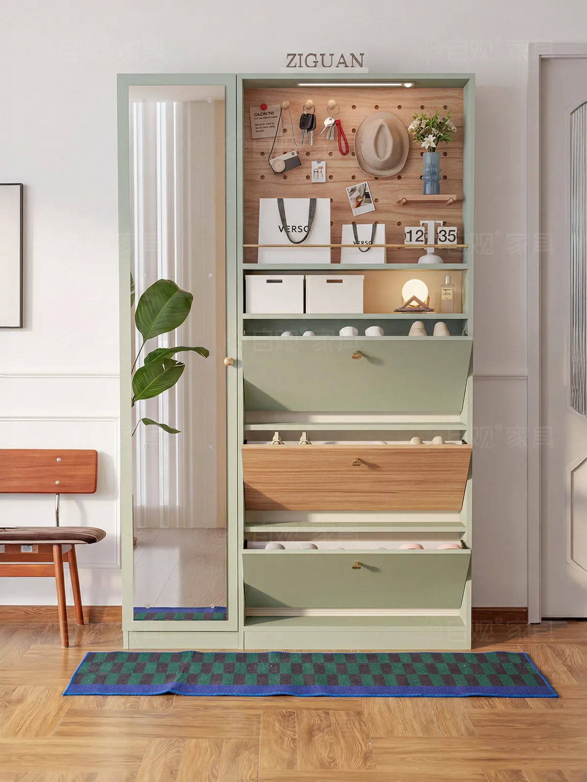 DSA household narrow shoe cabinet entrance full-length mirror storage cabinet board integrated second-hand ultra-thin tipping
DSA household narrow shoe cabinet entrance full-length mirror storage cabinet board integrated second-hand ultra-thin tipping