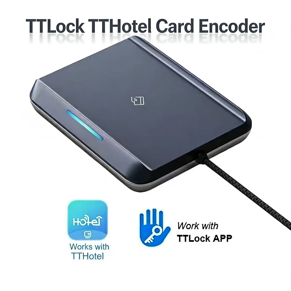 TTLock TThotel E5 USB Card Encoder 13.56MHz M1 IC RFID Card Reader Writer for TTRenting System Hotel & Apartment Management
TTLock TThotel E5 USB Card Encoder 13.56MHz M1 IC RFID Card Reader Writer for TTRenting System Hotel & Apartment Management