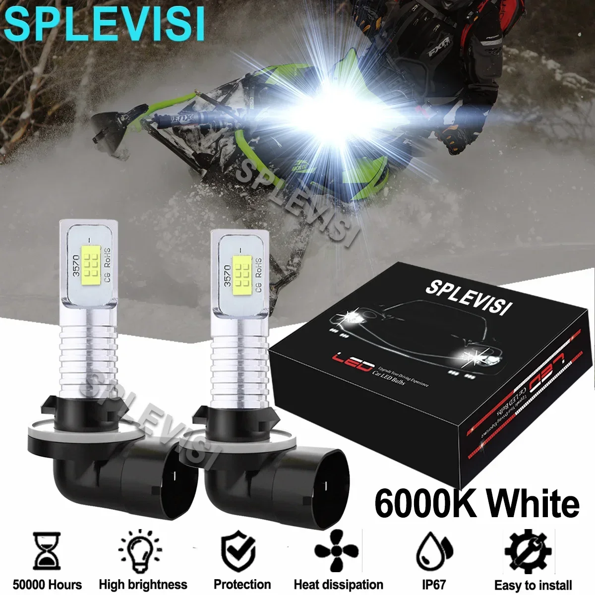 2PCS Bright White 881 LED Headlights Bulbs 6000K White For Arctic Cat M5 M6 M7 M8 Firecat 500 600 700 F5 F6 Snowmobiles
2PCS Bright White 881 LED Headlights Bulbs 6000K White For Arctic Cat M5 M6 M7 M8 Firecat 500 600 700 F5 F6 Snowmobiles