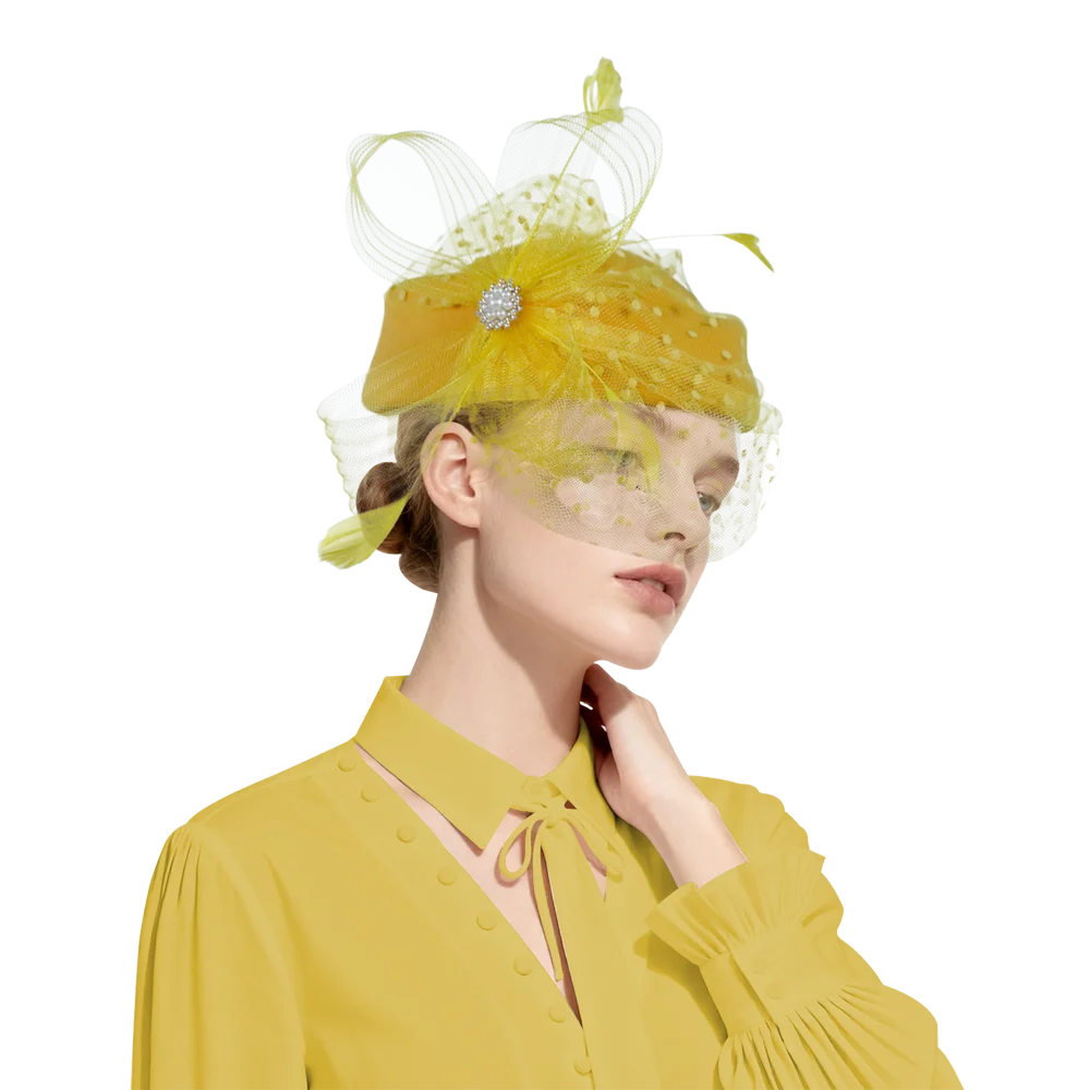 Church Wedding Tea Party Women Pillbox Hat Feather Decor Dot Print Veil Bridal Fascinator Formal Headscarf Head Bonnet Turbante
Church Wedding Tea Party Women Pillbox Hat Feather Decor Dot Print Veil Bridal Fascinator Formal Headscarf Head Bonnet Turbante